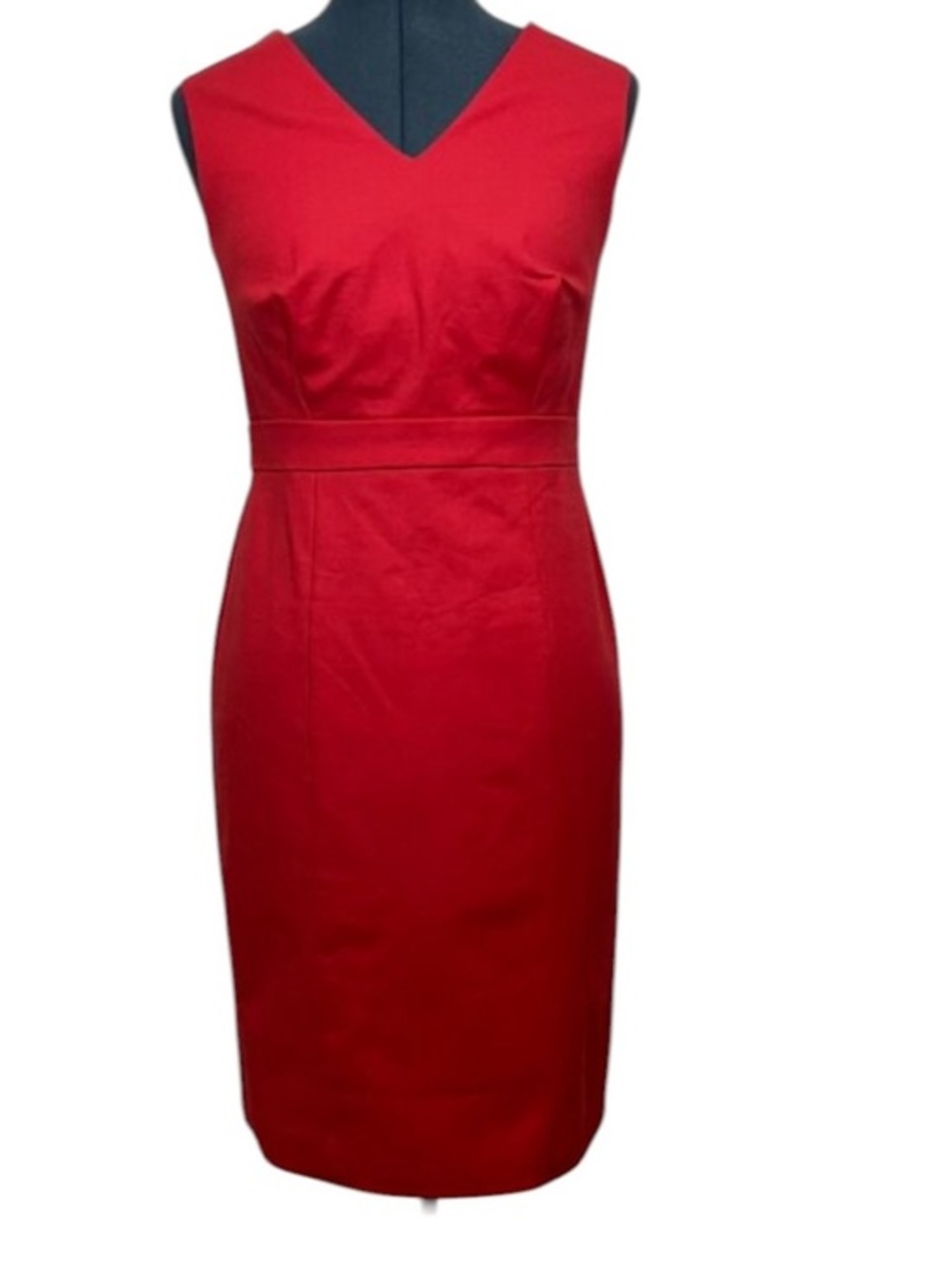 Ann Taylor red v neck sheath dress nwt new 0